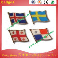 decorative flag shape badge customized for hat